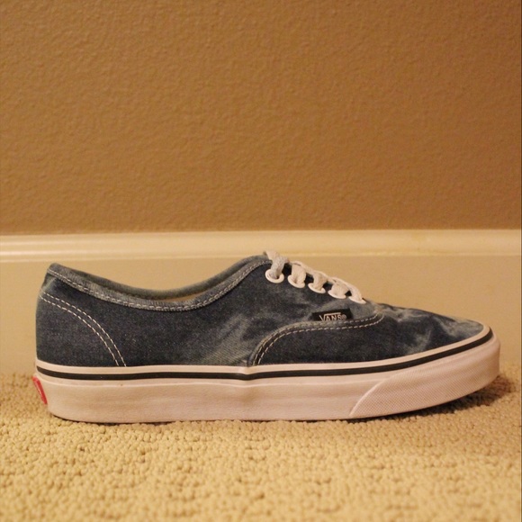 Denim Bleach Marbled Vans Shoes - Picture 3 of 5